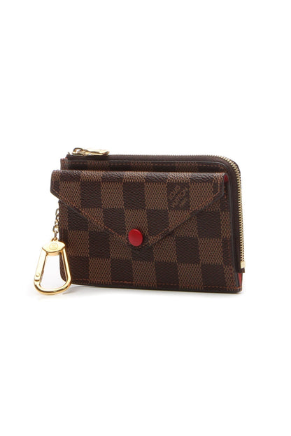 Recto Verso Card Holder - Damier Ebene/Red - image 1