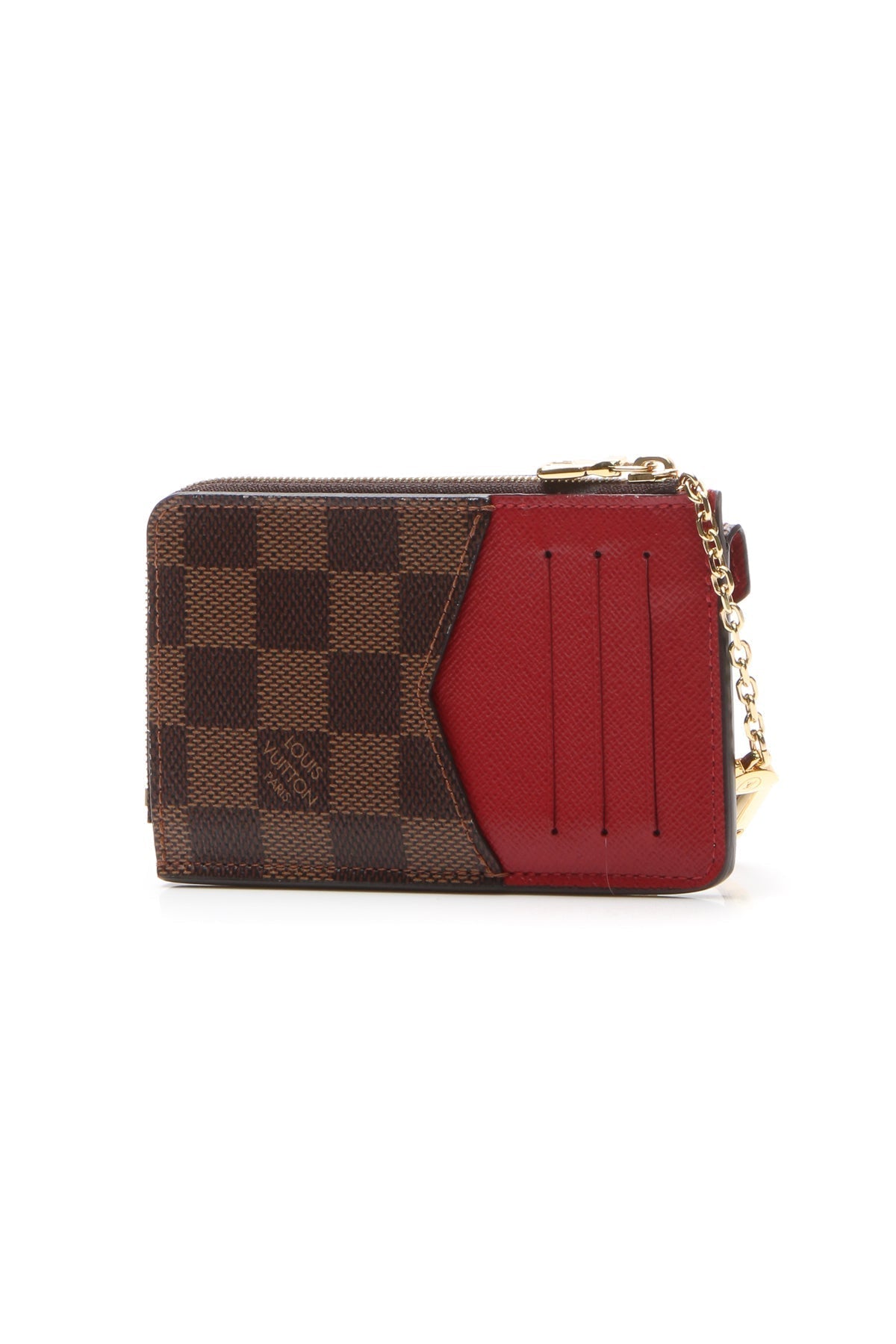 Recto Verso Card Holder - Damier Ebene/Red - image 2