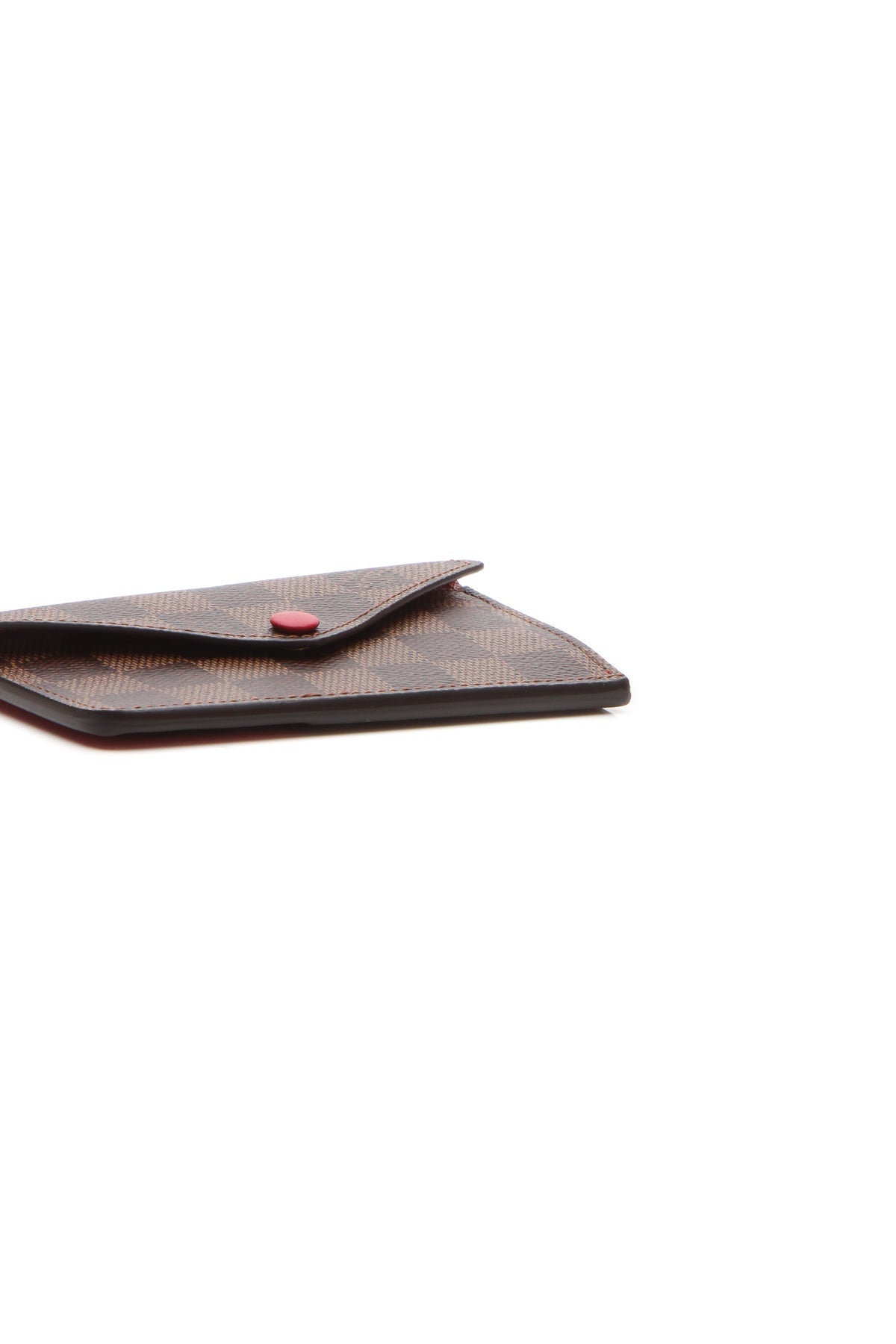 Recto Verso Card Holder - Damier Ebene/Red - image 3