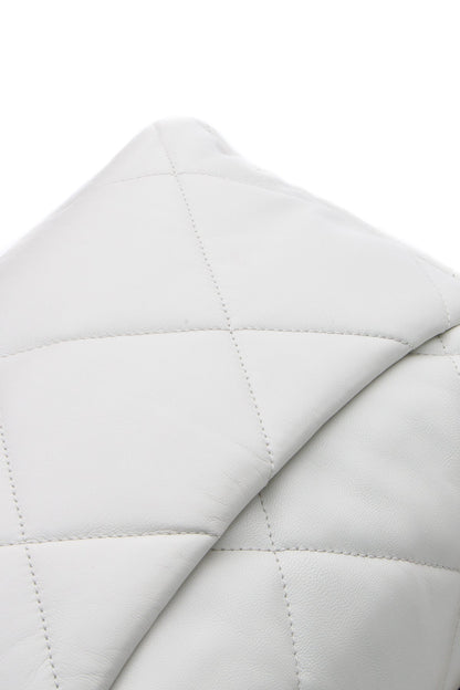 Quilted Large Chanel 19 Flap Bag - White - image 7