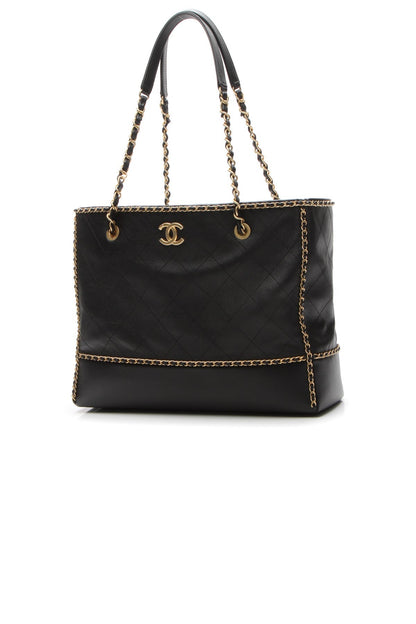 Chain Around Shopping Bag - Black - image 1