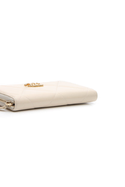 Quilted 19 Zip-Around Wallet - Beige - image 3