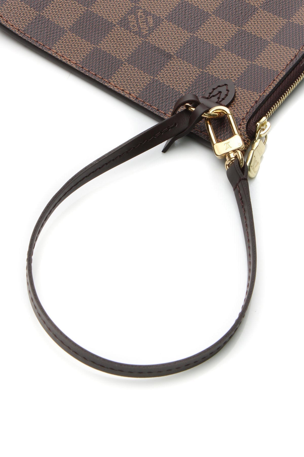 Louis Vuitton Neverfull Pouch Wristlet - Damier Ebene - photo 5
