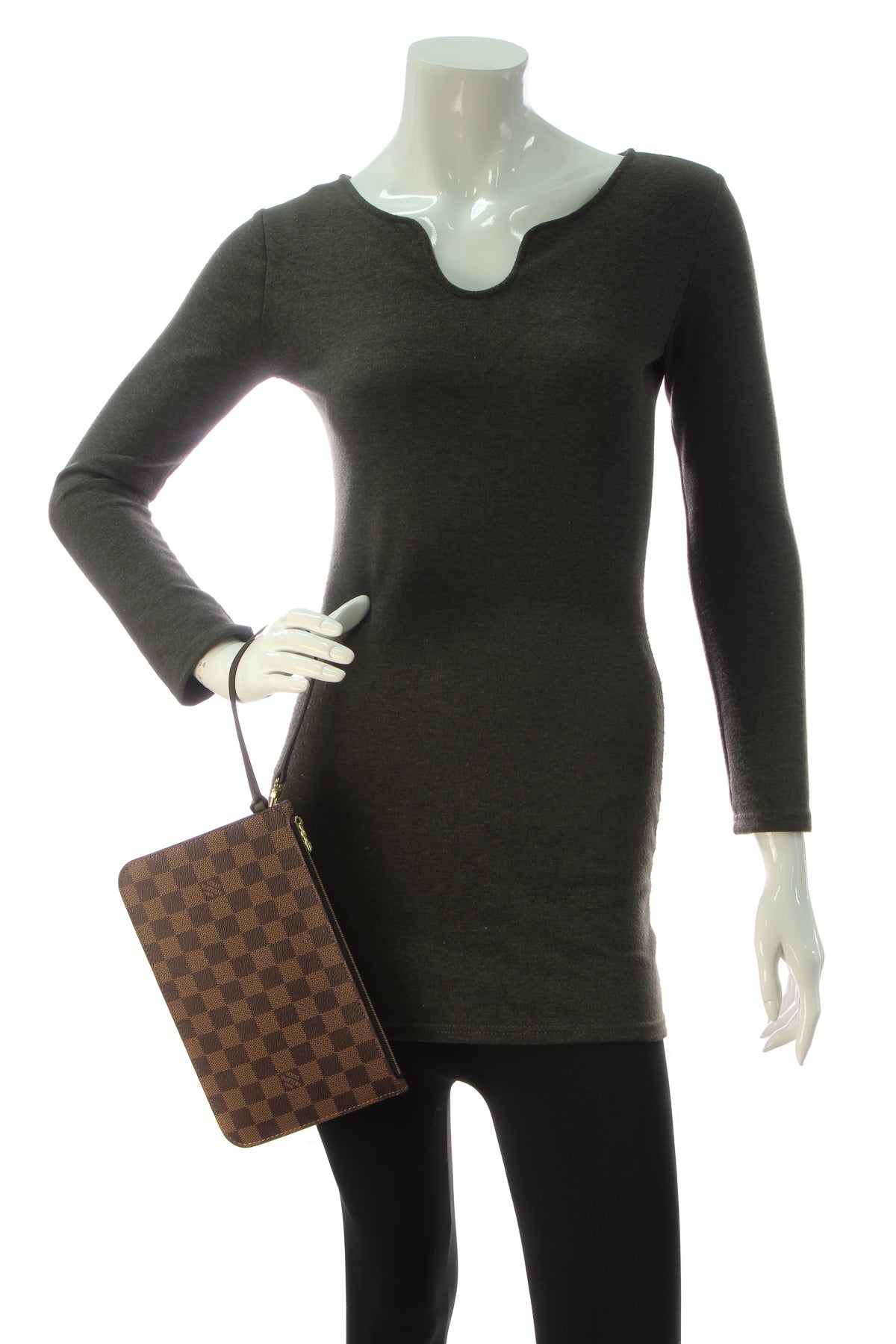Louis Vuitton Neverfull Pouch Wristlet - Damier Ebene - photo 2