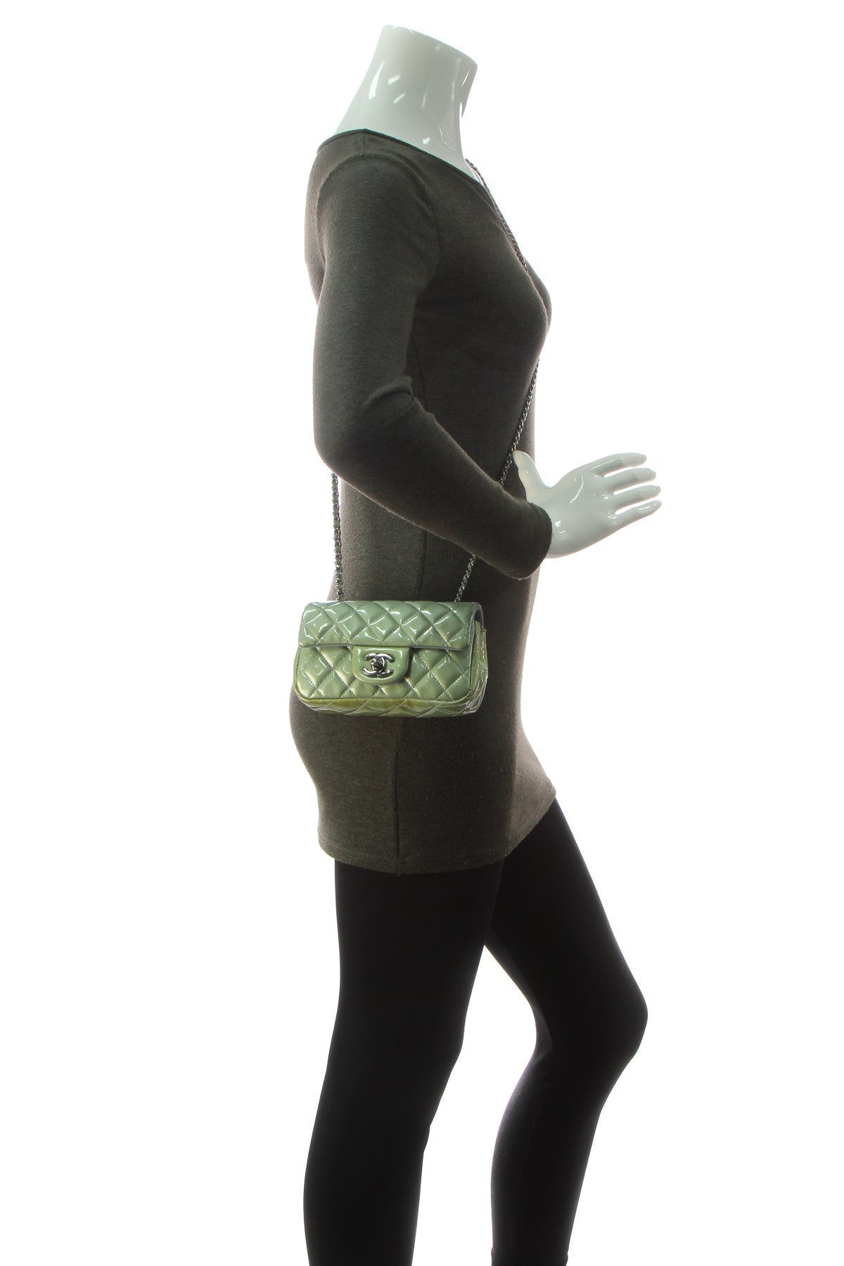 Extra Mini Rectangular Flap Bag - Green - image 2