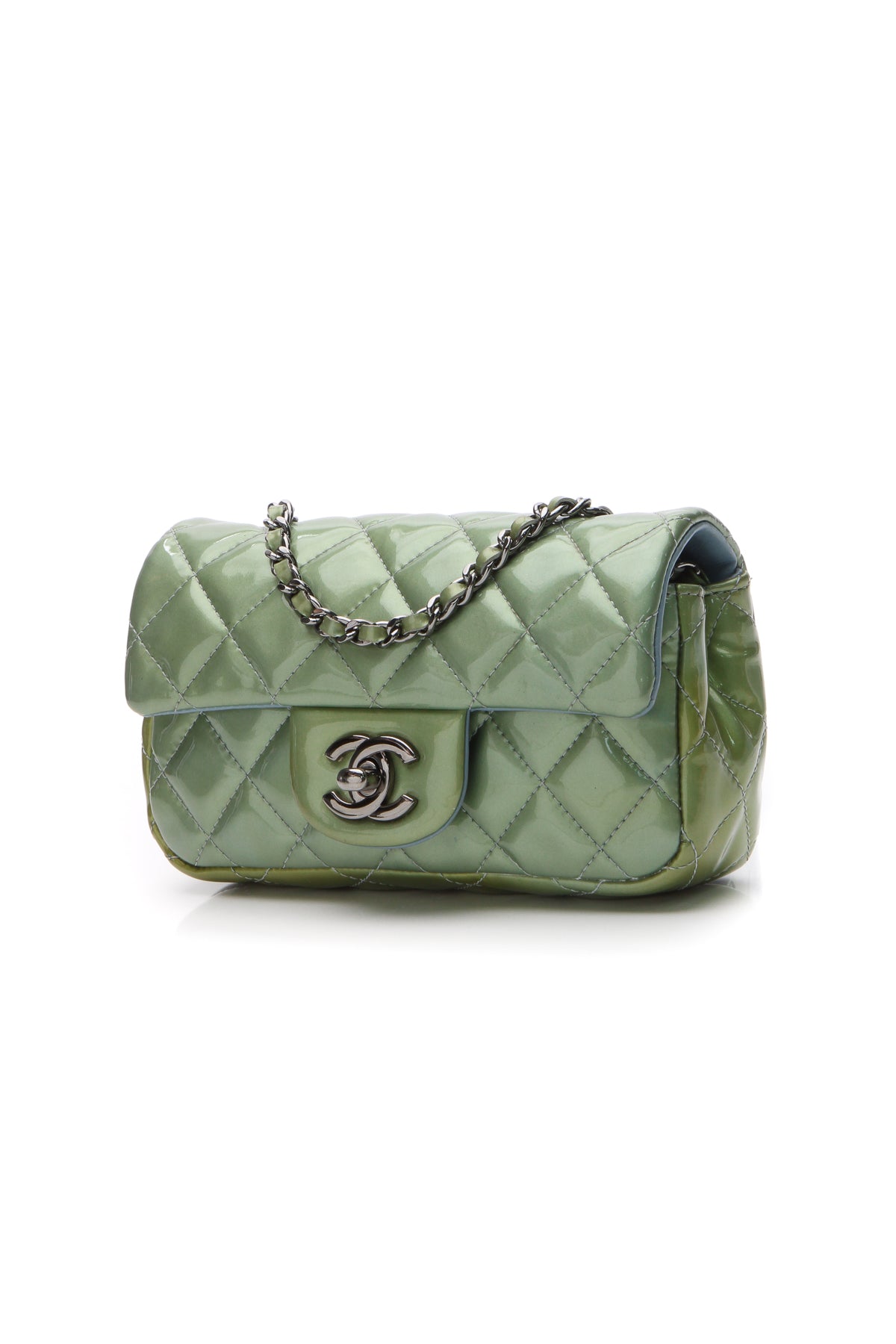 Extra Mini Rectangular Flap Bag - Green - image 1