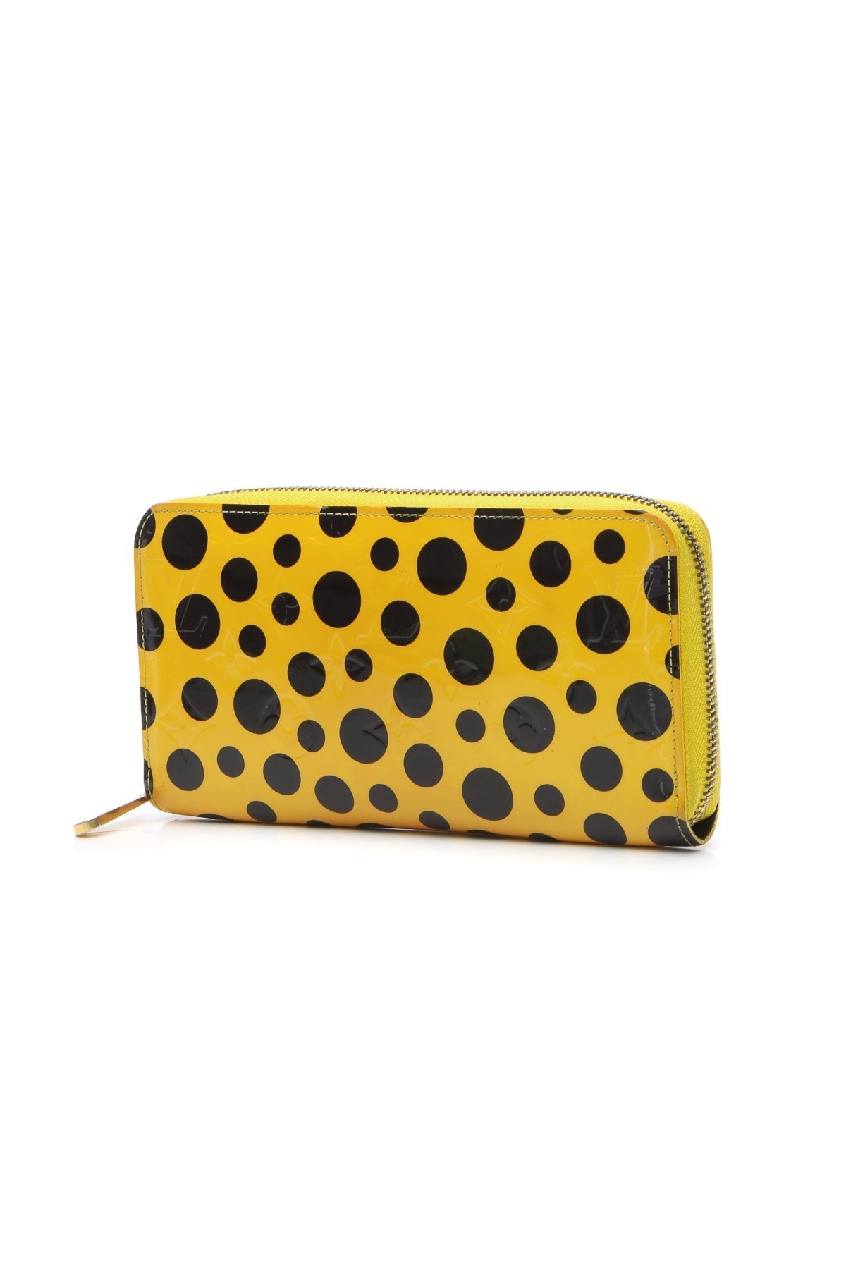 Vernis Kusama Dots Zippy Wallet - Yellow/Black - image 1