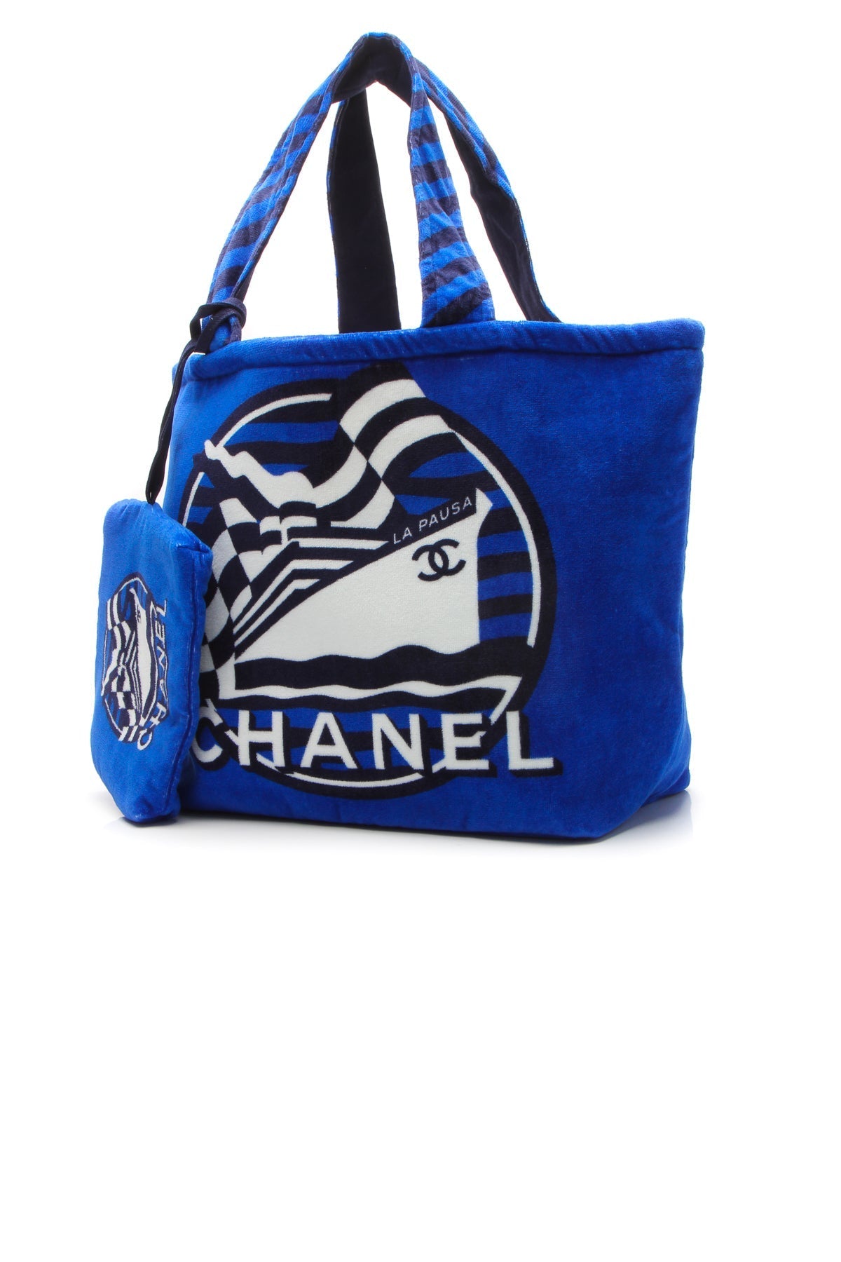 La Pausa Reversible Beach Tote Bag - Blue - image 1