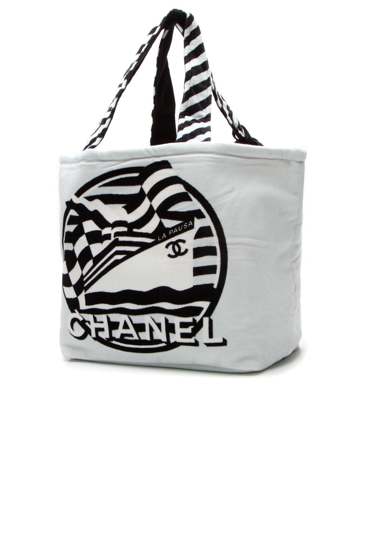 La Pausa Reversible Beach Tote Bag - White - image 3