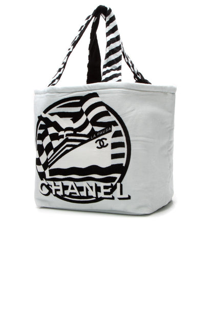 La Pausa Reversible Beach Tote Bag - White - image 3