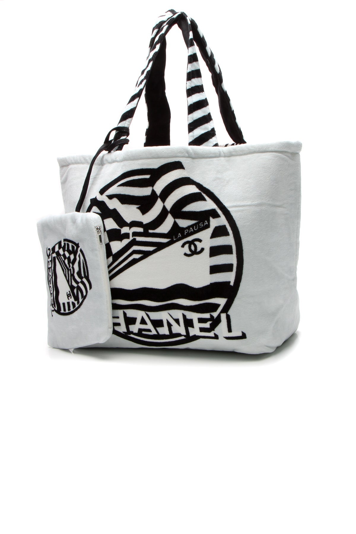 La Pausa Reversible Beach Tote Bag - White - image 1