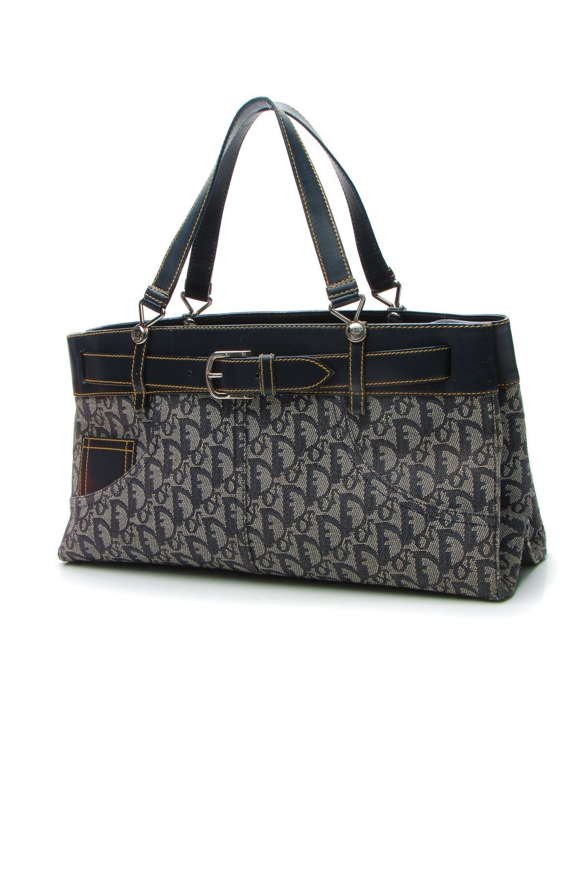 Vintage Trotter Horizontal Tote Bag - Navy - image 1