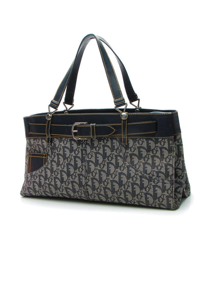 Vintage Trotter Horizontal Tote Bag - Navy - image 1