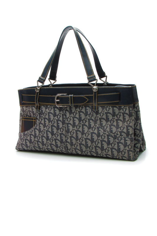 Vintage Trotter Horizontal Tote Bag - Navy - image 1