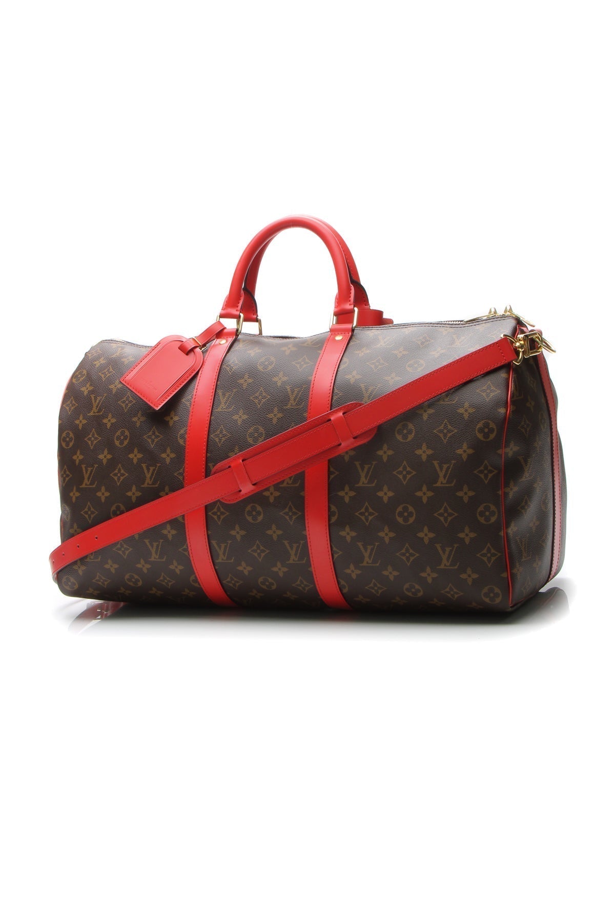 Louis Vuitton Keepall Bandouliere 50 Travel Bag - Monogram/Coquelicot - photo 1