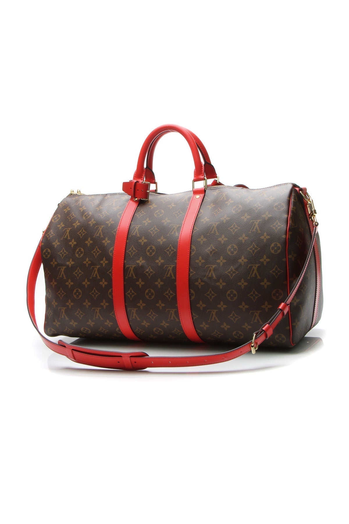 Louis Vuitton Keepall Bandouliere 50 Travel Bag - Monogram/Coquelicot - photo 3