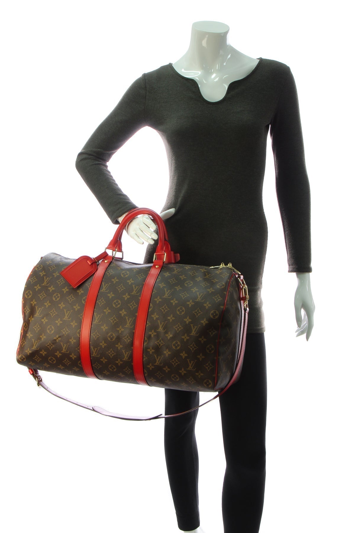 Keepall Bandouliere 50 Travel Bag - Monogram/Coquelicot - image 2