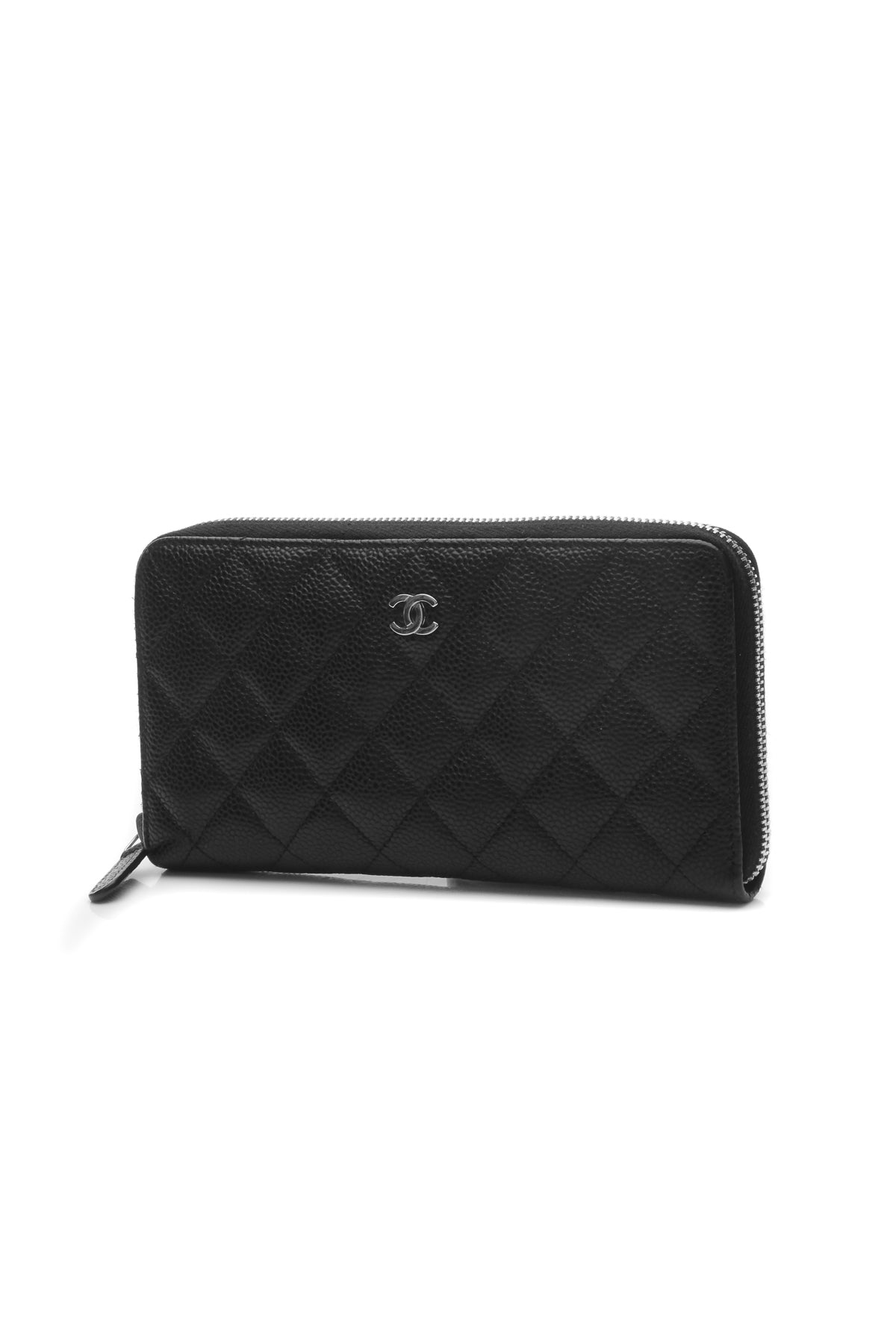Quilted Zippy Wallet - Black - image 1