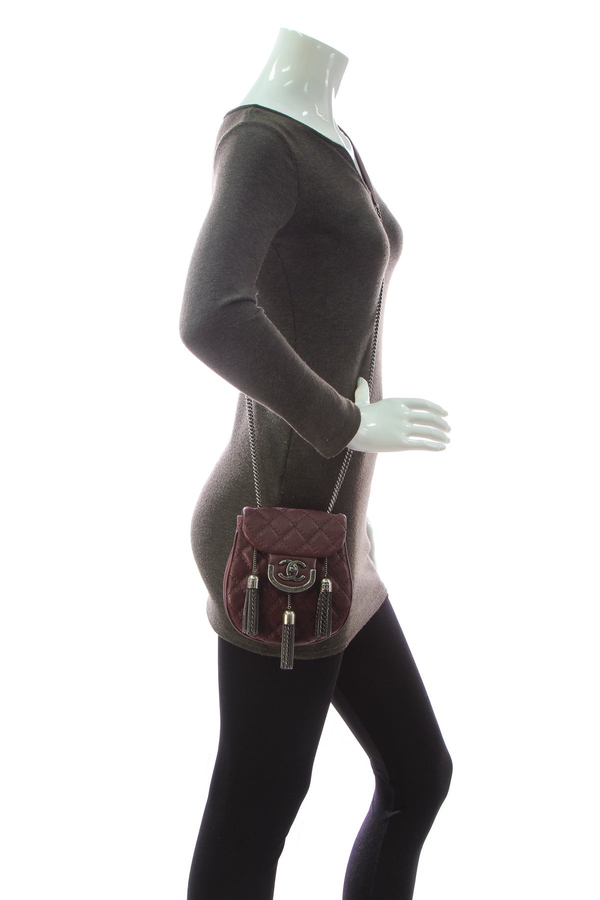Coco Sporran Tassel Crossbody Bag - Burgundy - image 2