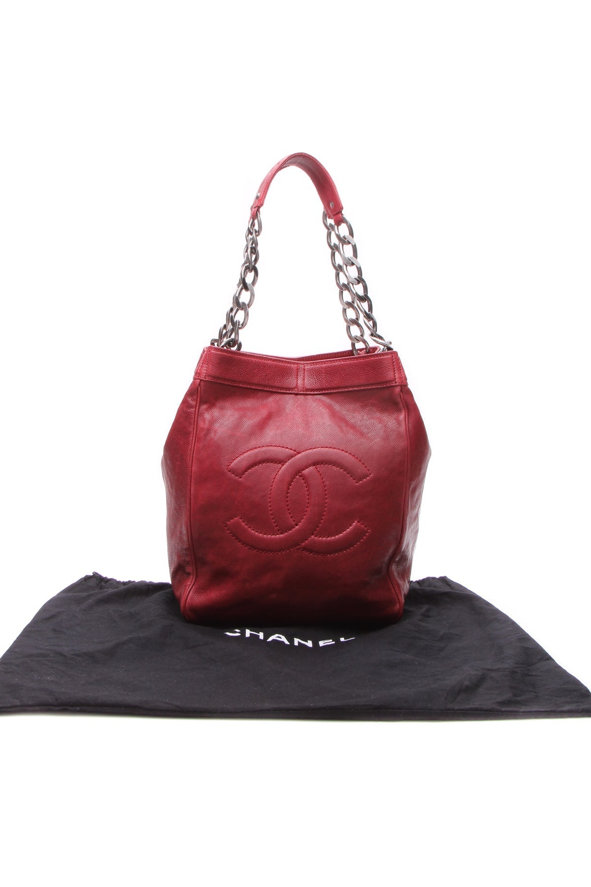 Timeless Chain Bag - Dark Red - image 12