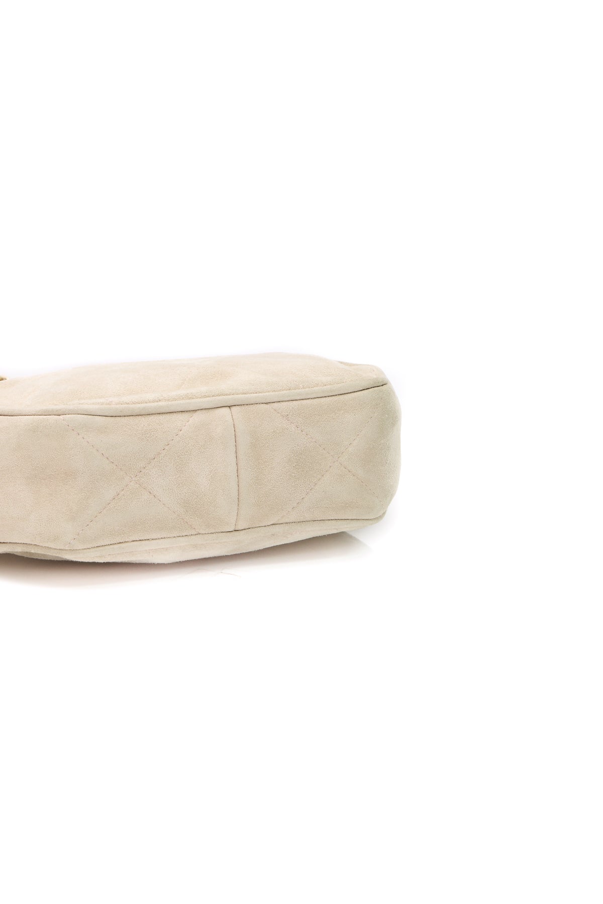 Vintage Quilted Tassel Shoulder Bag - Beige - image 4