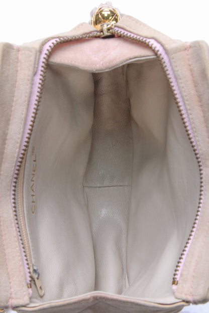 Vintage Quilted Tassel Shoulder Bag - Beige - image 8