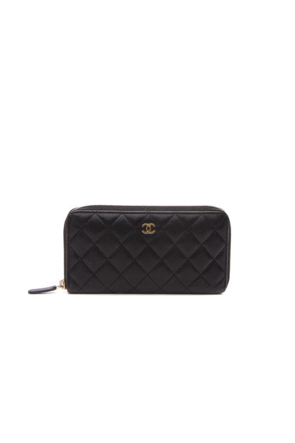 Quilted Zippy Wallet - Black Caviar - image 1