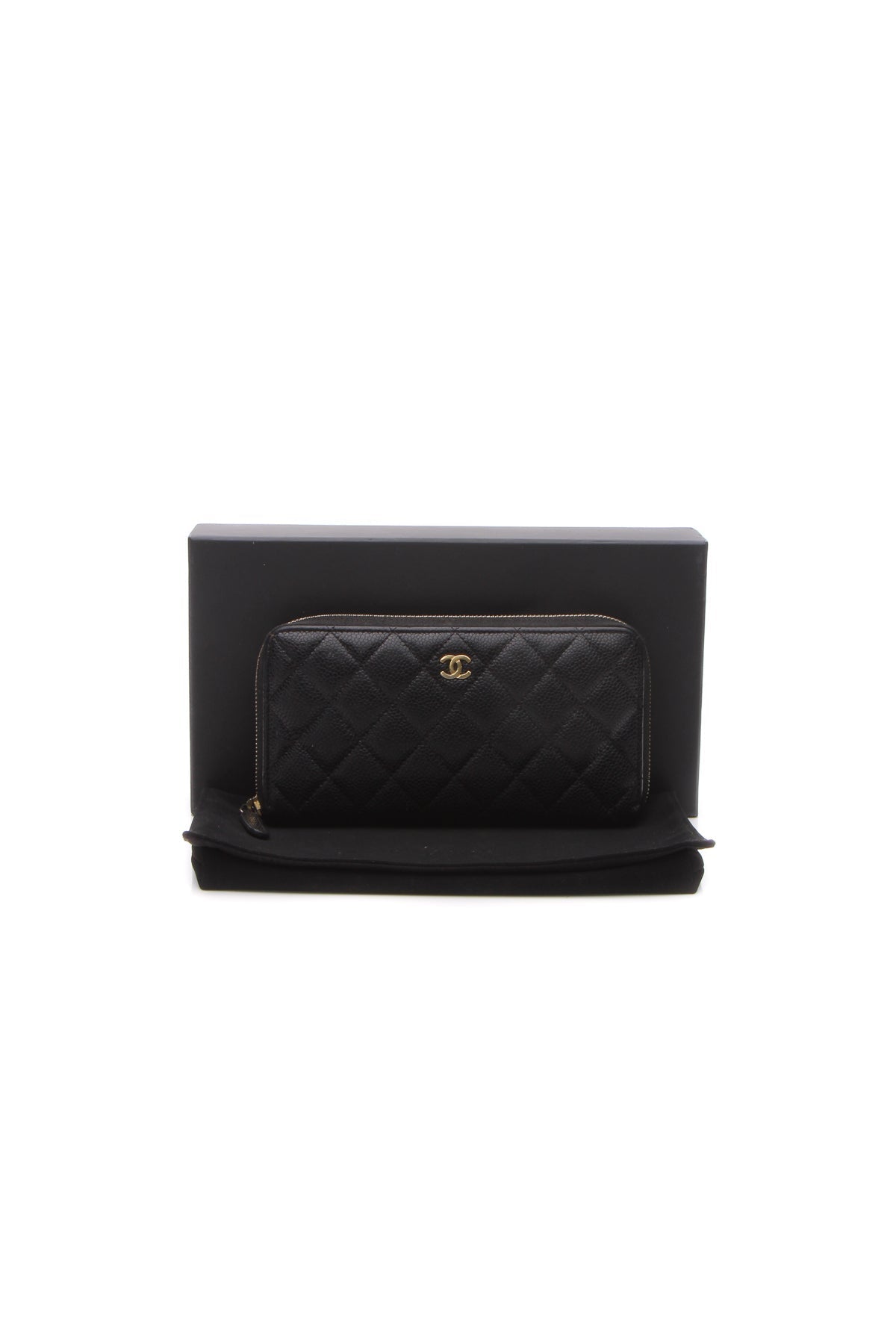 Quilted Zippy Wallet - Black Caviar - image 7