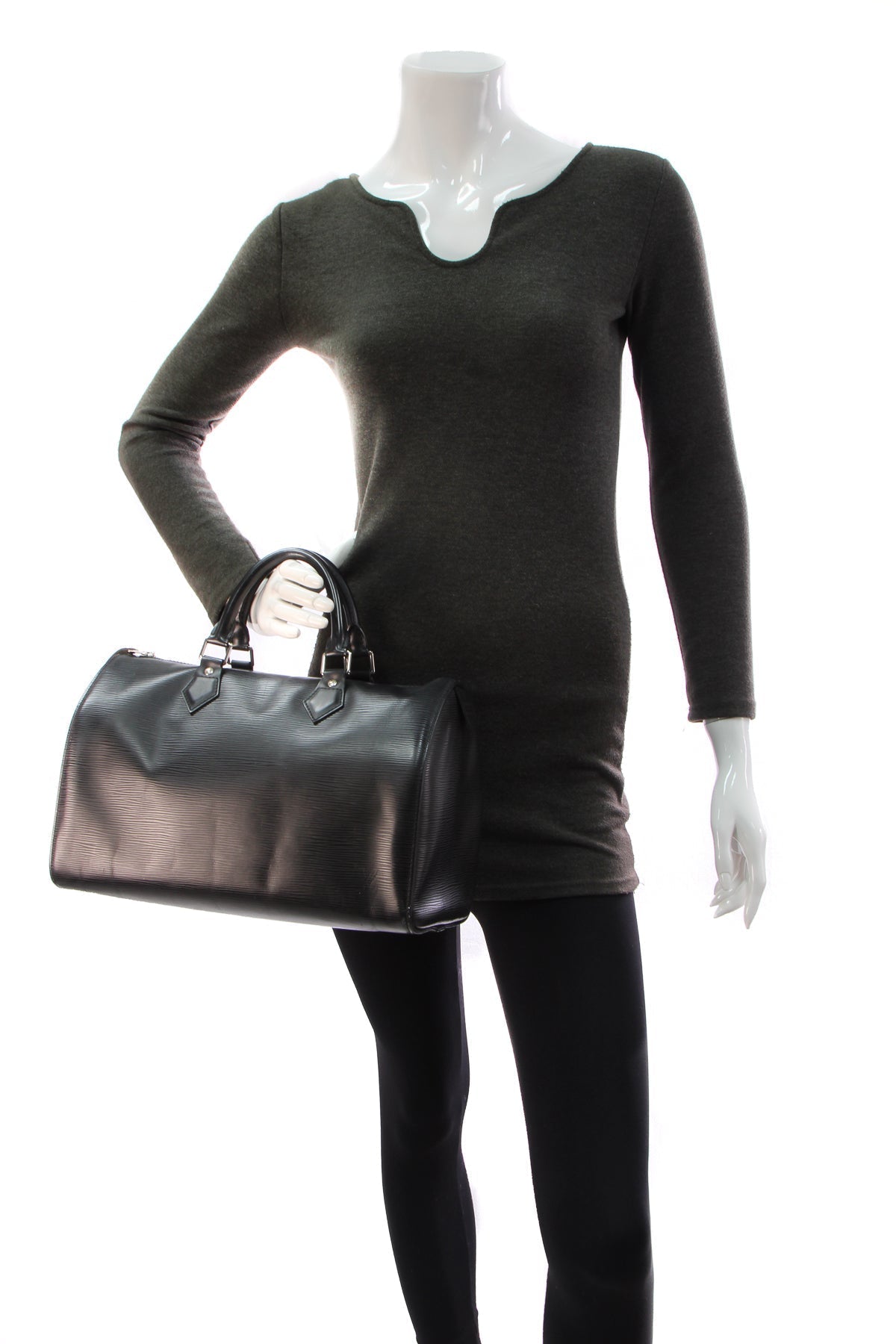 Louis Vuitton Epi Speedy 35 Bag - Black - photo 2