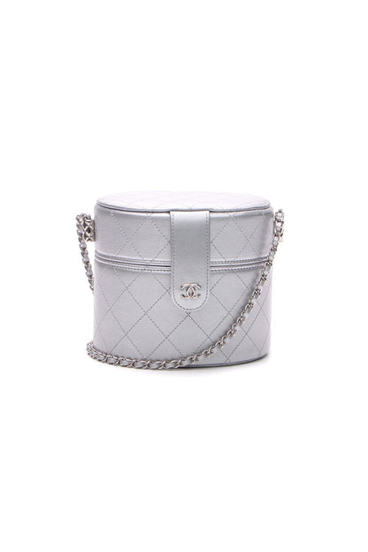 Round Vanity Case - Metallic Silver - image 1