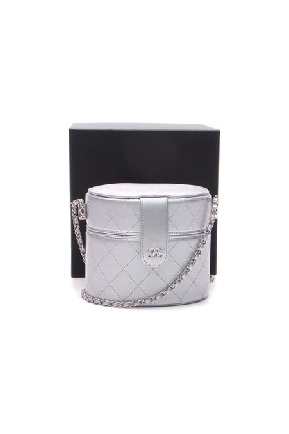 Round Vanity Case - Metallic Silver - image 10