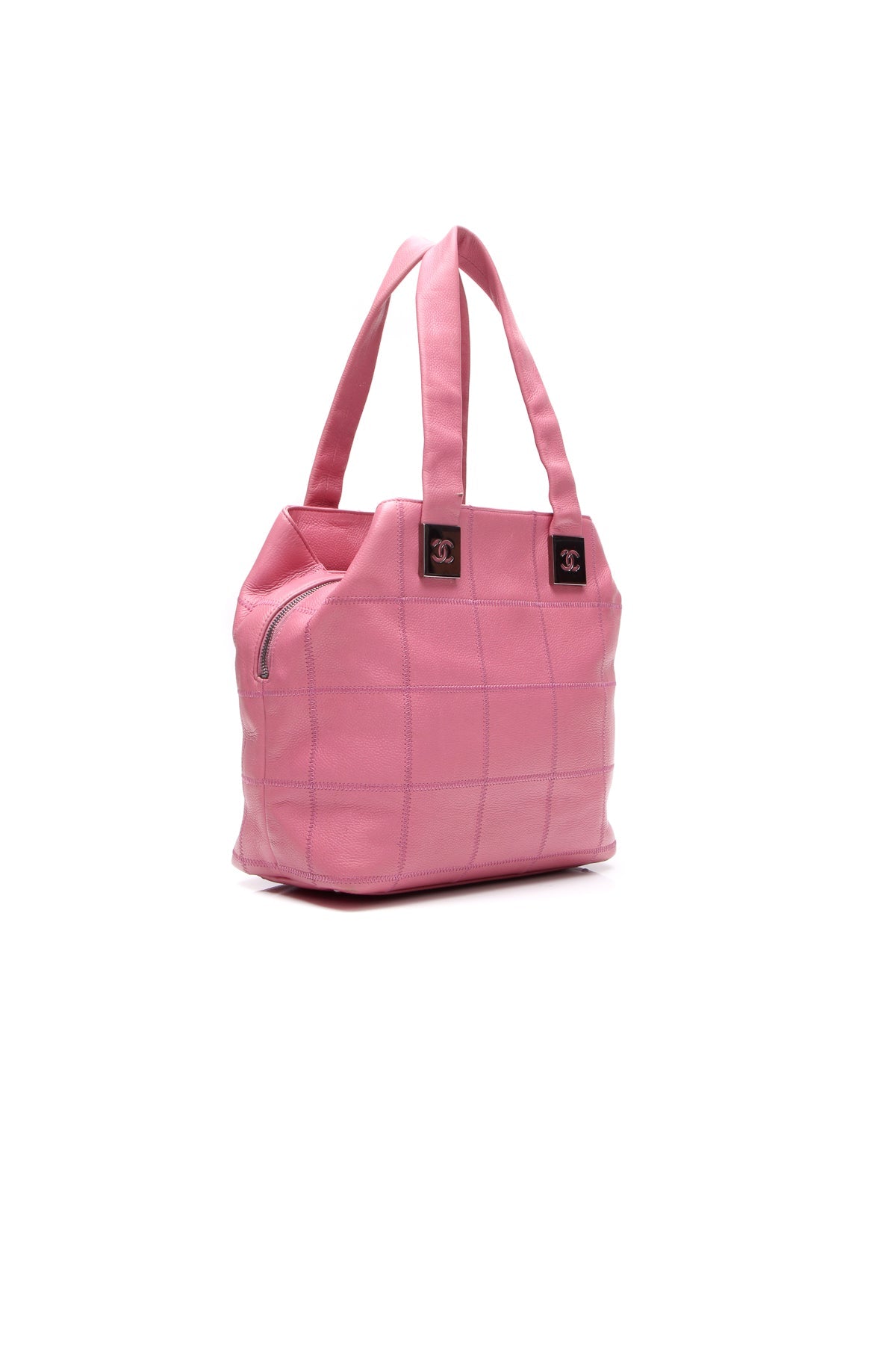 Square Quilt CC Satchel Bag - Pink - image 3