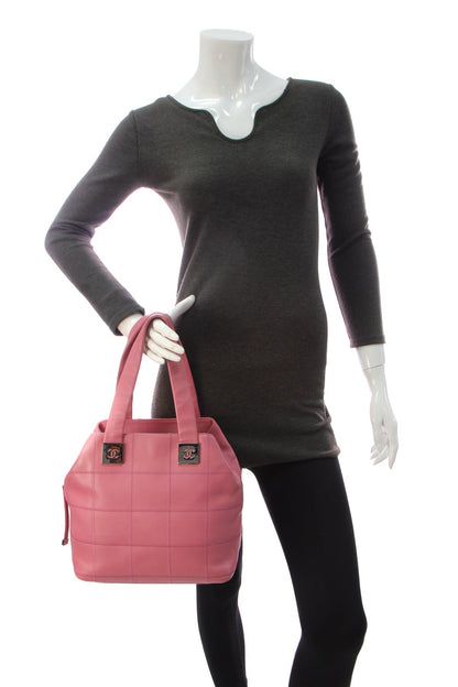 Square Quilt CC Satchel Bag - Pink - image 2