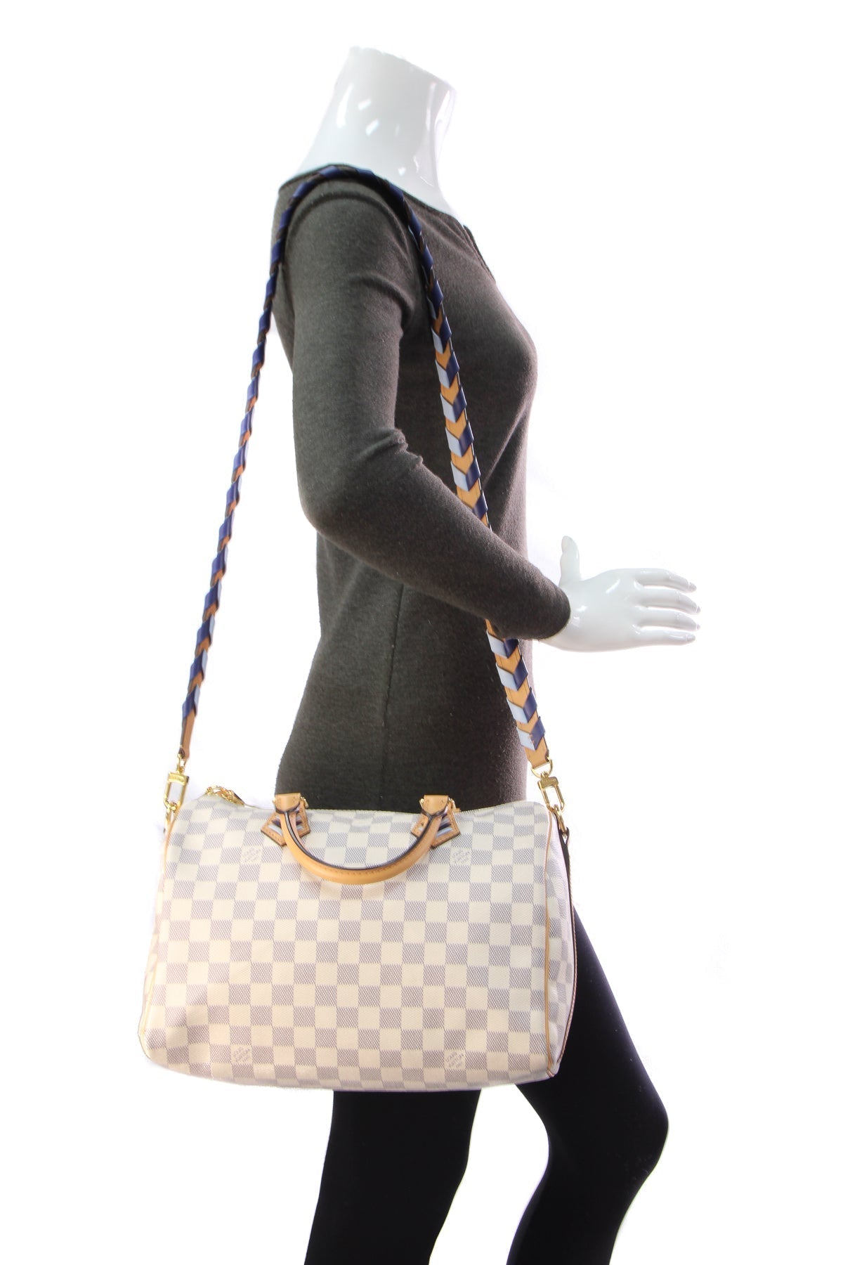 Braided Speedy Bandouliere 30 Bag - Damier Azur - image 2