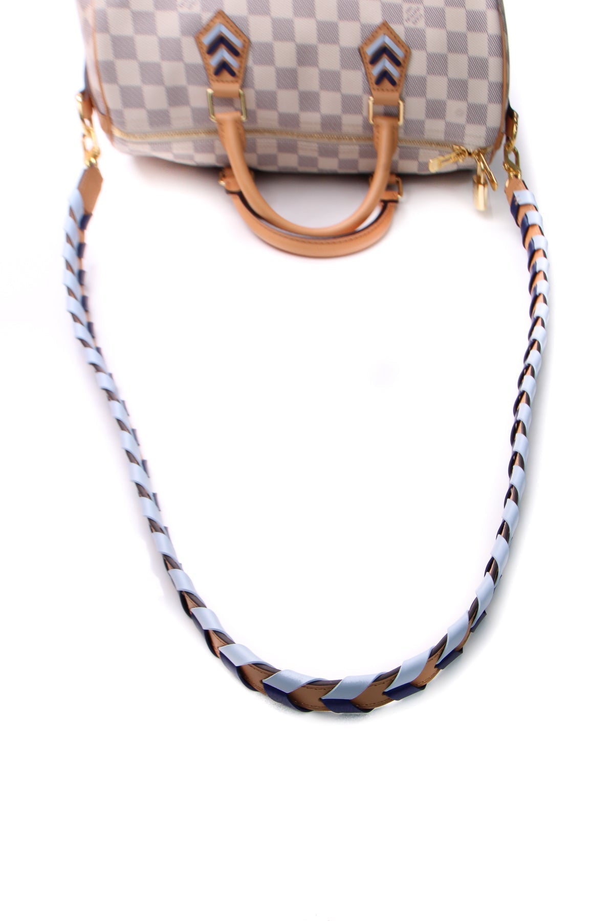 Braided Speedy Bandouliere 30 Bag - Damier Azur - image 5
