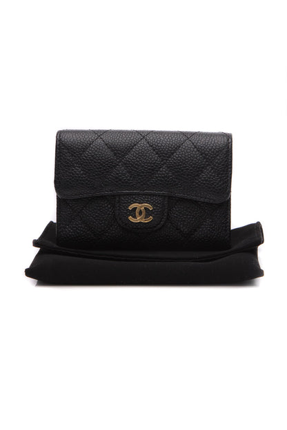Quilted Classic Flap Card Holder - Black - image 6