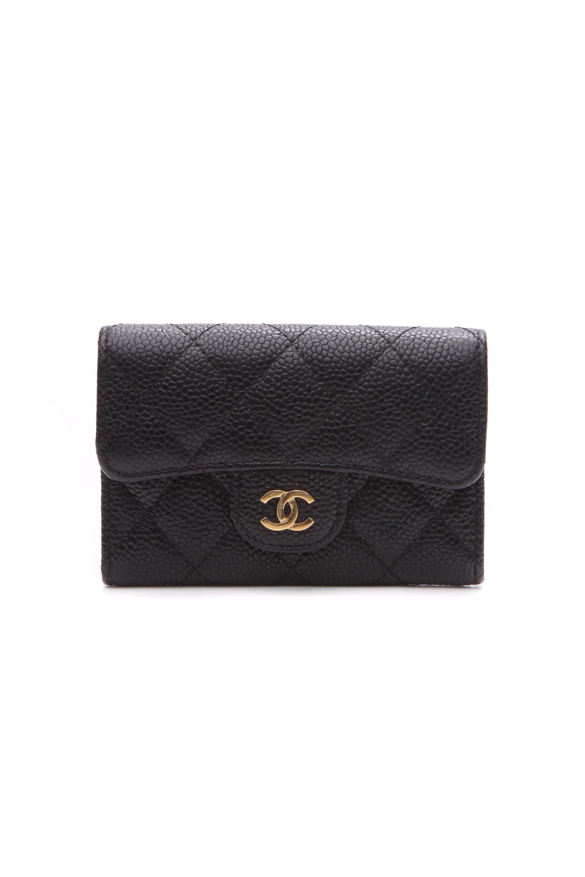 Quilted Classic Flap Card Holder - Black - image 1