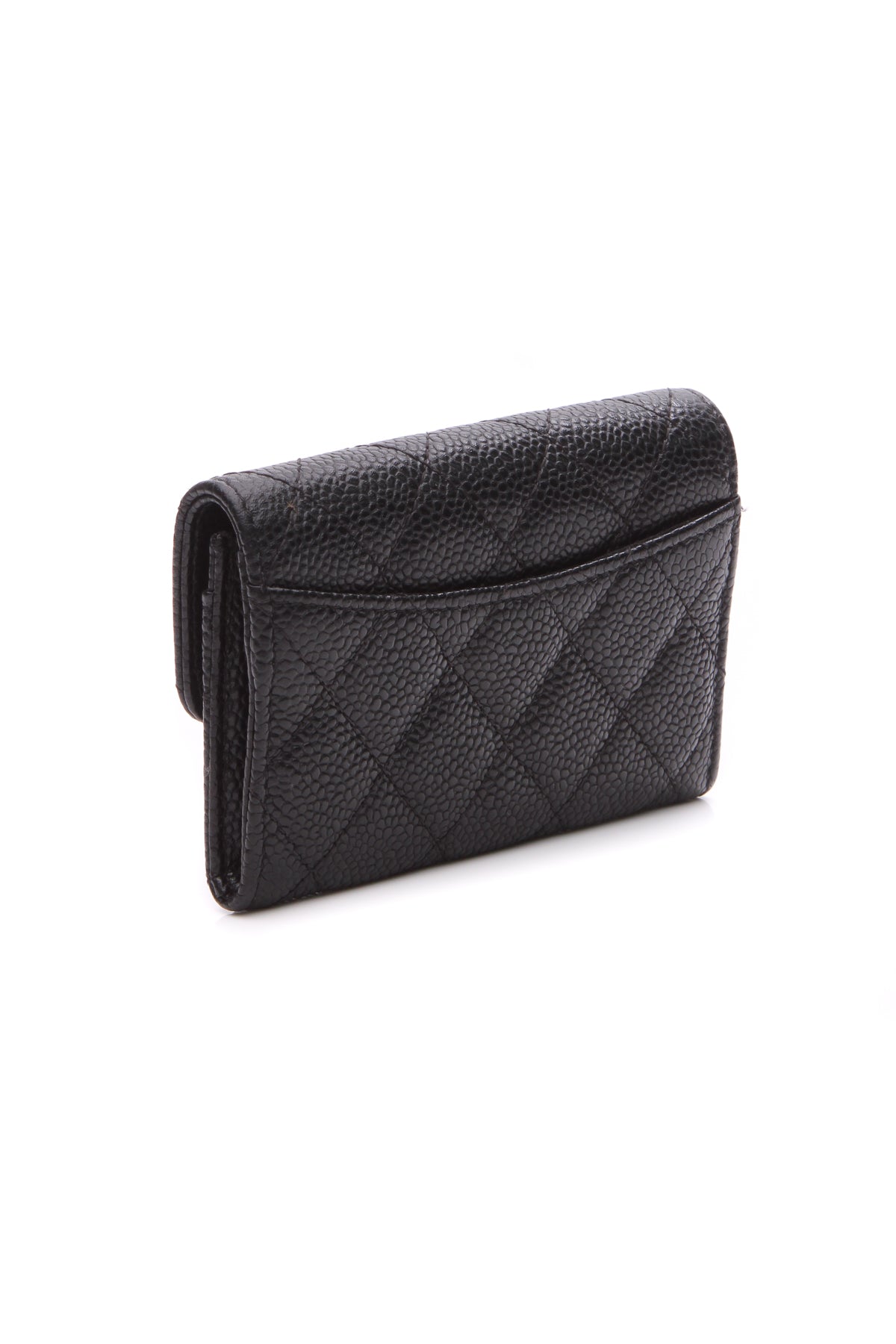 Quilted Classic Flap Card Holder - Black - image 2