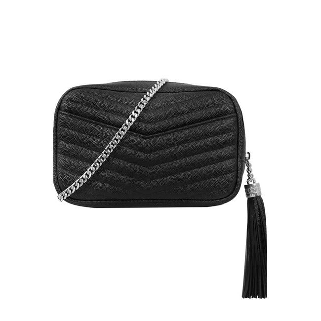 Saint Laurent Monogram Camera Lou Mini Quilted Black/Silver Black Leather Shoulder Bag - photo 3