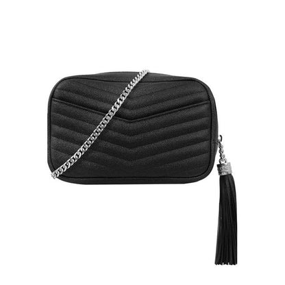 Saint Laurent Monogram Camera Lou Mini Quilted Black/Silver Black Leather Shoulder Bag - photo 3
