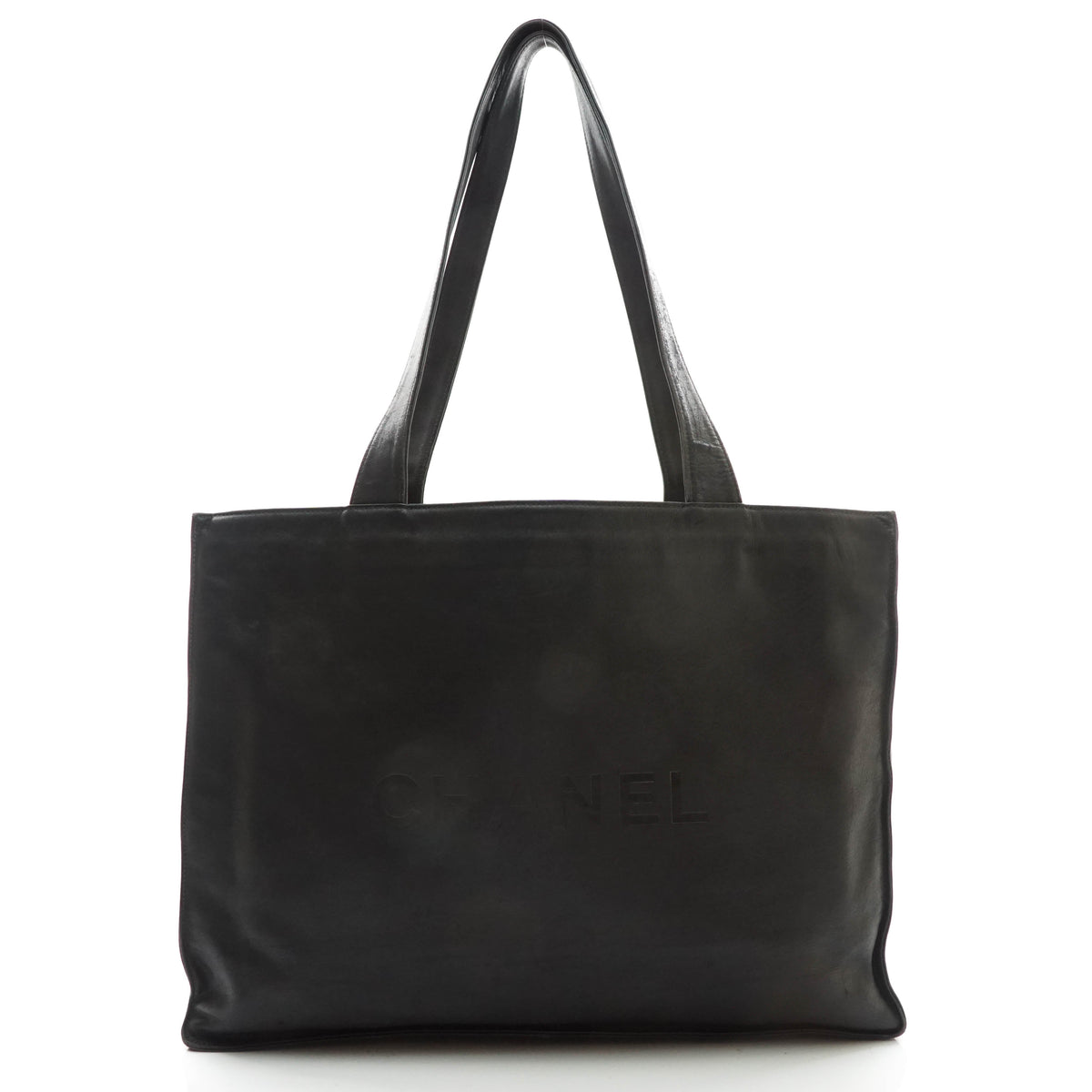 Chanel Tote Bag Black Leather - image 3