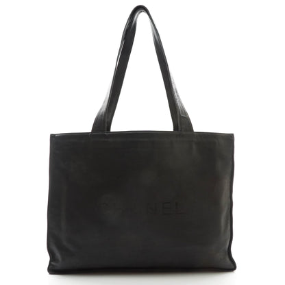 Chanel Tote Bag Black Leather - image 3