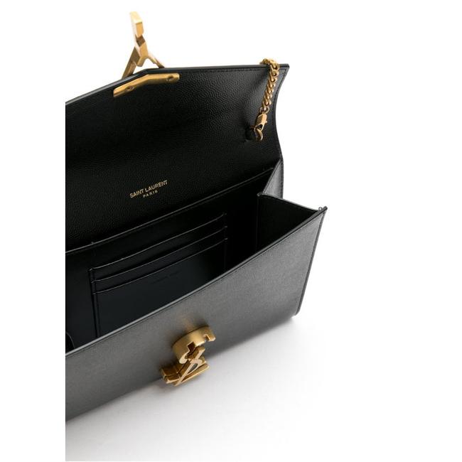 Saint Laurent Cassandre Wallet-on-chain Monogram Black Leather Cross Body Bag - photo 3