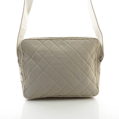Chanel Shoulder Bag Gray Canvas - image 3