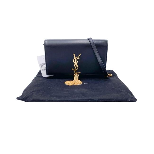 Saint Laurent Monogram Kate Chain Wallet Woc Calfskin Classic Tassel Black Leather Shoulder Bag - image 3