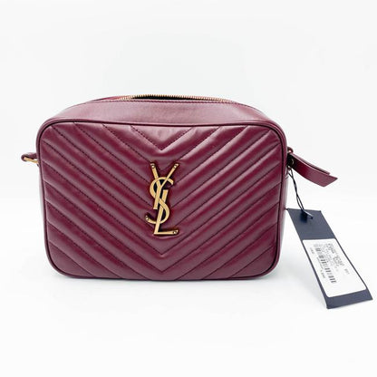 Saint Laurent Monogram Lou Camera Calfskin Matelasse Dark Legion Red Leather Shoulder Bag - photo 3