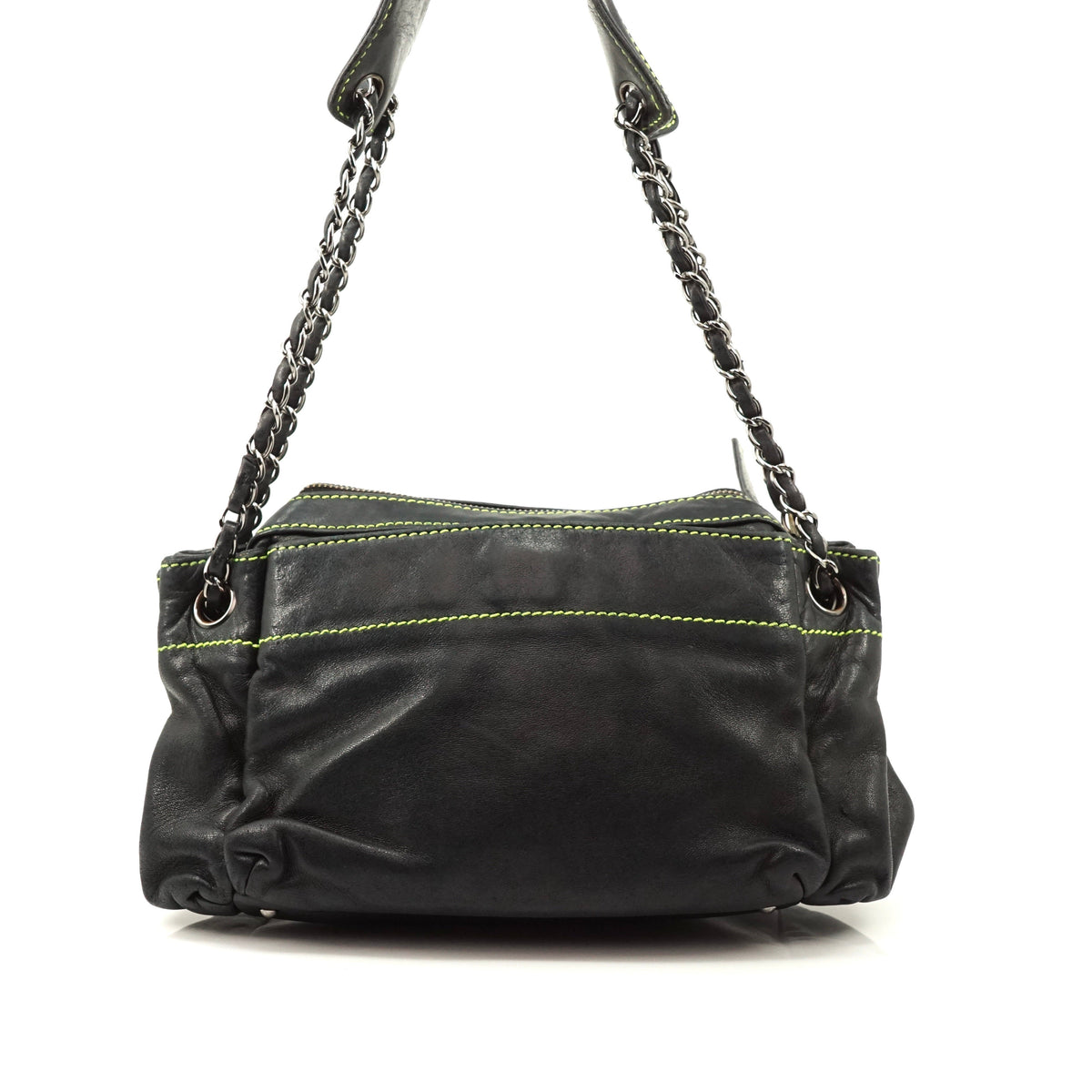 Chanel Shoulder Bag Black Leather - image 3