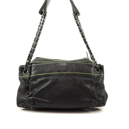 Chanel Shoulder Bag Black Leather - image 3