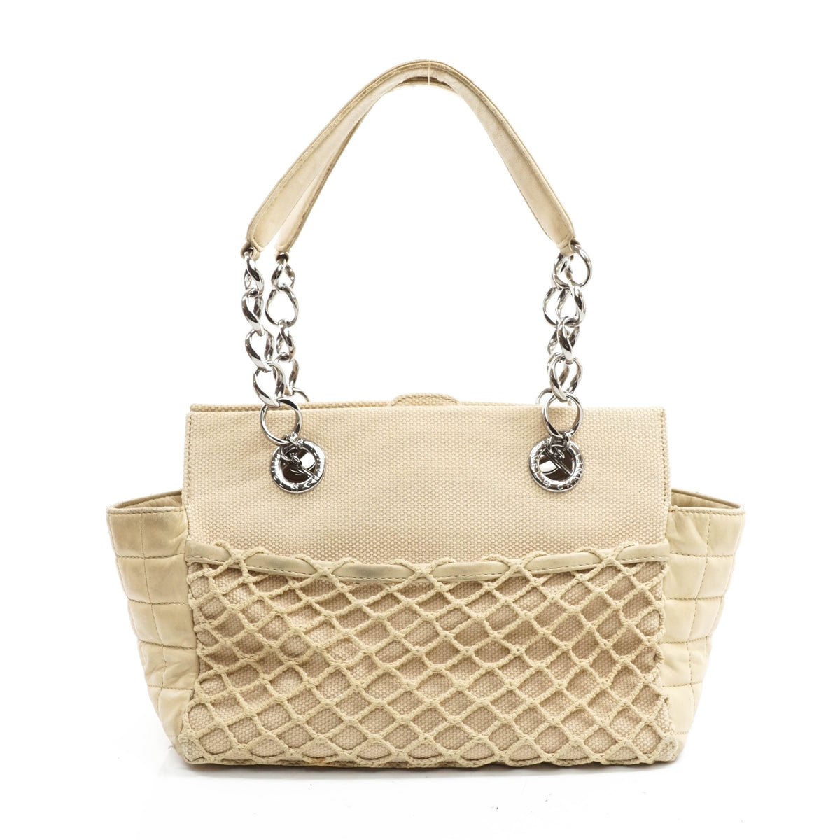 Chanel Shoulder Bag Beige Canvas - photo 3