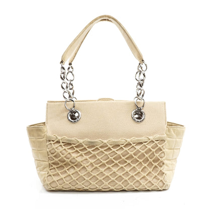 Chanel Shoulder Bag Beige Canvas - photo 3